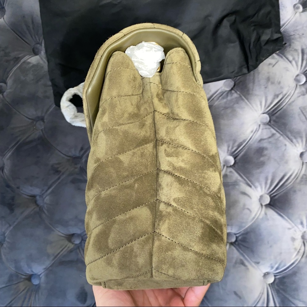 New Saint Laurent Medium Loulou Olive Green Bag - Picture 6 of 9